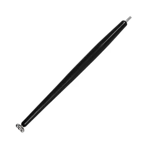 Professionele zwarte magnetische pen voor nail art stalen kralen picker wit canvas
