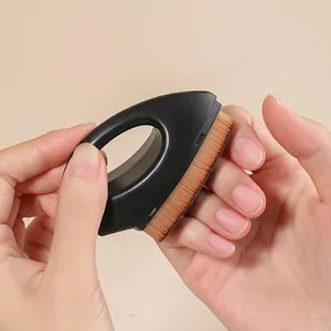 Professional ergonomic triangle nail dust cleaning brush for manicures and nail care