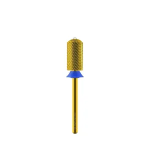 Professional gold knurled alloy nail drill bit with blue guard and Wilson brand logo