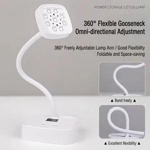 Professional rechargeable UV LED desk nail lamp with 360 degree flexible gooseneck