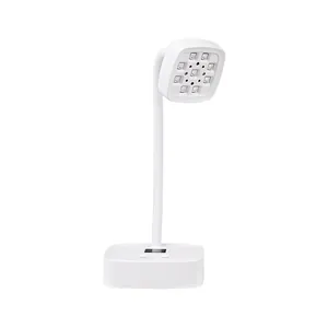 Professional desktop LED nail lamp with flexible gooseneck for curing manicures