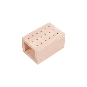 Portapunte per unghie professionale in legno naturale con design multi-foro da tavolo