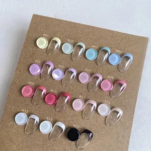 Professionelle selbstnivellierende French-Nagelgel-Palette mit 15 Pastellfarben