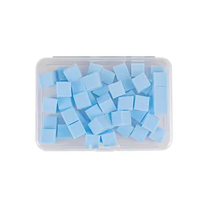 Professionele blauwe mini nail art sponsjes voor verloop en vervaging in een box.