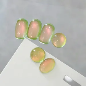 Transparent Green Pink Cat Eye Nail Gel Polish Glass Bead Effect Magnetic Soak Off Nail Art Gel For Women DIY Beauty
