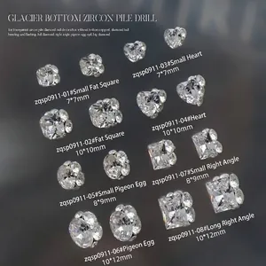 Ruime keuze aan sprankelende witte zirkoon nail art diamanten in gemengde vormen