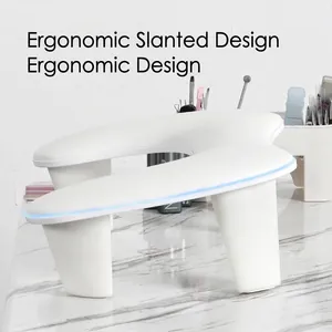Ergonomische weiße Schmetterlings-Nagelarmlehne für den professionellen Maniküre-Salon