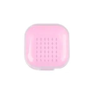 Scatola di pulizia rosa per punte fresa unghie con vassoio filtro