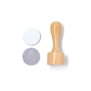 Tampon de nettoyage pour nail art professionnel avec manche en bois et tampons de rechange