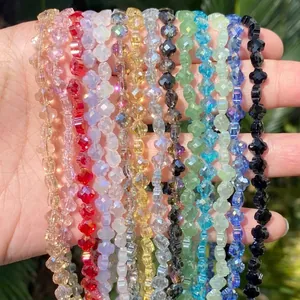 Facettierte Blume Kleeblatt Künstliche Kristallperlen Glas Zwischenperlen Für DIY Armband Halskette Ohrring Schmuckherstellung Zubehör