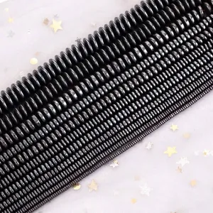 Strands of natural black hematite disc spacer beads for DIY jewelry making accessories