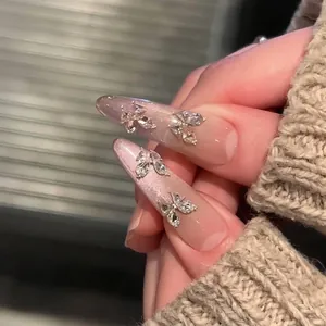 Nagelkunst Vlinder Zirconia Strass Materiaalpakket Glinsterende Waterdruppel Hartvorm Manicure Decoraties Voor DIY Vrouwen Sieraden
