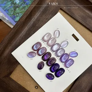 High Density Purple Cat Eye Nail Gel Polish Japanese Style Canned Water Light Crystal Magnet Gel For Salon DIY Nail Art Manicure