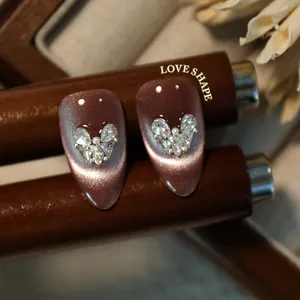 Super glanzende hartvormige strass-collage decoratie voor nail art DIY-ontwerpen