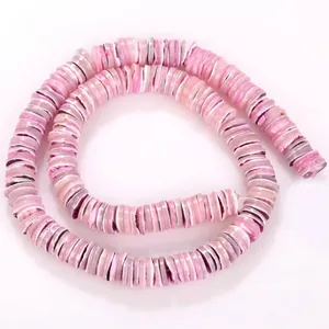 Naturrosa-lila Trochus-Muschelperlen-Heishi-Strang für DIY-Schmuckbastelarbeiten