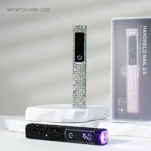 Portable mini rhinestone handheld UV nail lamp for fast drying manicure gel polish