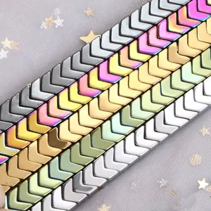 High-quality electroplated hematite arrowhead beads in multiple colors for DIY jewelry making