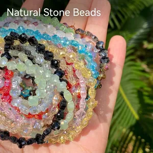 Leuchtende 6mm facettierte Glasblumenperlen für DIY-Armbänder und kreativen Schmuck