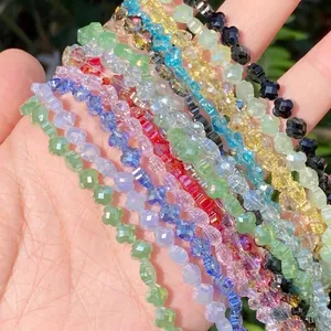 Verschiedene farben von 6mm facettierten blumen-kristallglasperlen für DIY-schmuck