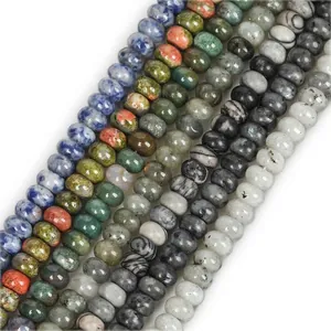 Assortiment natuursteen abacus kralen voor DIY handgemaakte sieraden en accessoires maken