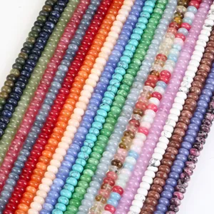 Bunte 5x8mm Naturstein Abstandsperlen für Schmuckherstellung Großhandel