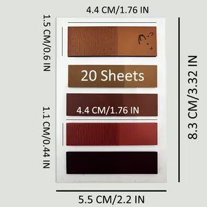 Detailed dimension guide for Morandi color PET index tabs for office and school.