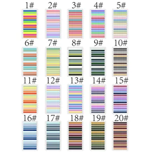 Detailed view showing 20 colorful styles of waterproof and writable PET index tabs