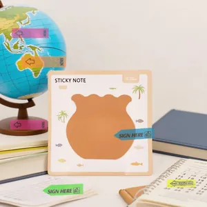 Lot de notes autocollantes fluorescents en PET avec onglets fléchés 'Sign Here'