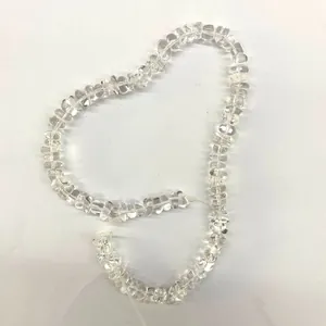 Cuentas de cuarzo natural brasileño claras y transparentes para la creación de joyas