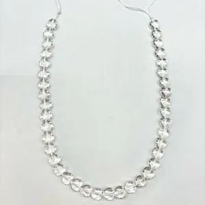 Perles en quartz cristal clair en forme de cœur à facettes pour les bijoux DIY.