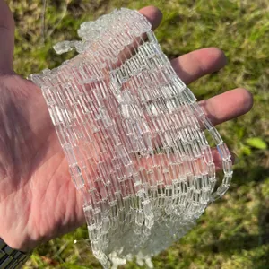 Snoer van natuurlijke heldere kwarts rechthoekige kralen voor handgemaakte DIY sieraden maken