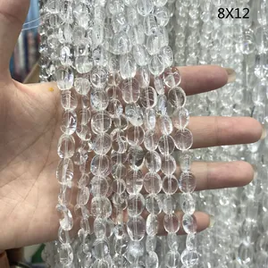 Klare brasilianische Bergkristallperlen 8x12mm für DIY-Schmuckherstellung