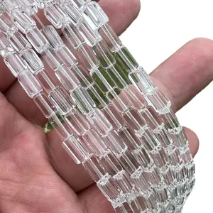 Natuurlijk Braziliaans bergkristal rechthoekige kralen voor DIY sieraden maken accessoires