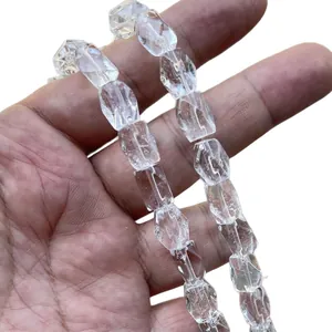 Natuurlijke Braziliaanse gefacetteerde bergkristalkralen voor het maken van sieraden