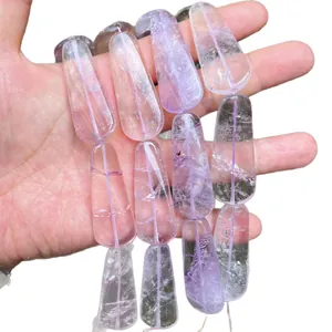 Natuurlijke Braziliaanse paarse amethist druppel kralen voor DIY ketting sieraden