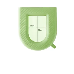 Coprisedile per WC universale in schiuma EVA verde impermeabile, 18 cm per 26 cm