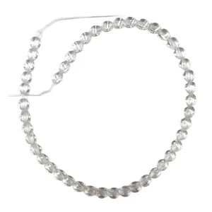 Natuurlijke Braziliaanse witte kristallen kralen 6x8mm gedraaid voor DIY-sieraden