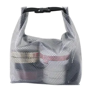 Professional large capacity waterproof mesh toiletry bag for travel, outdoor and gym use