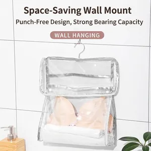 Waterproof hanging bathroom storage bag for clothes and accessories