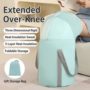 Sac de bain de pieds pliable bleu clair portable avec isolation à 5 couches pour voyage