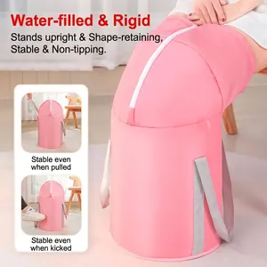 Sac de bain de pieds pliable rose portable avec design profond pour la maison