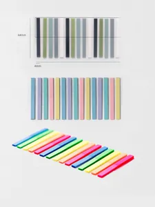 Colorful narrow transparent sticky index tabs for notebook labels dimensions 44mm x 4mm