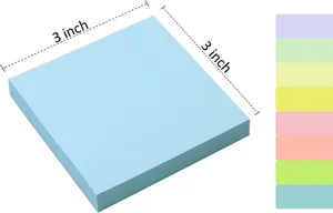 Notas adhesivas macaron de 3x3 pulgadas con etiquetas de medidas y diez colores