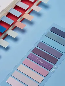 Detailed macro view of Morandi colored index tabs showing 1.73 x 0.43 inch dimensions