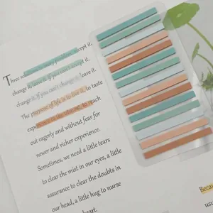 Premium Morandi colored transparent index tabs and page markers for stationery use
