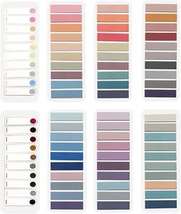 Schede Indice Traslucide in PET Multicolore Set Note Adesive Morandi Impermeabili Scrivibili Segnapagina per Ufficio Scuola Scrapbooking Diario