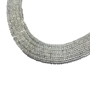 Cuentas espaciadoras de cuarzo transparente natural de Brasil para joyería DIY
