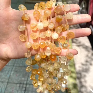 Faceted Teardrop Natural Crystal Beads Waterdrop Shape Loose Stones For DIY Earrings Bracelet Necklace Jewelry Making Accessory
