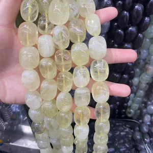 Makrodetail aus natürlichen Citrin-Perlen (15x20mm) für DIY-Schmuckherstellung