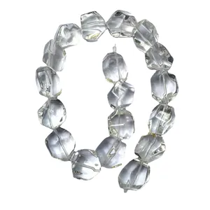 High quality natural Brazilian white crystal irregular faceted beads for DIY jewelry making